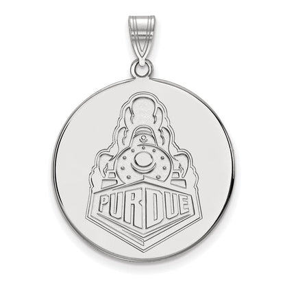 10K Weißgold Logoart Purdue University Boilermakers Zug Logo Extra Groß Plättchen Anhänger
