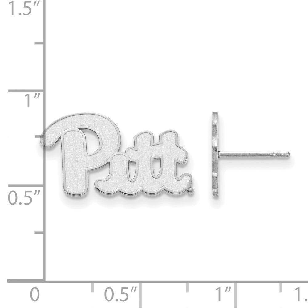 Sterlingsilber Rhodiniert Logoart University Of Pittsburgh Klein Ohrstecker