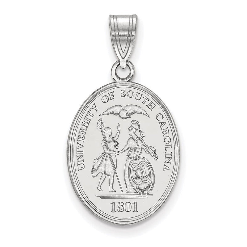 Sterlingsilber Rhodiniert Logoart University Of South Carolina Groß Wappen Anhänger