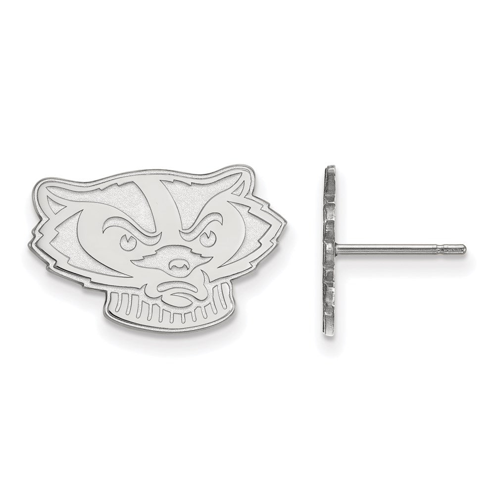 Sterlingsilber Rhodiniert Logoart University Of Wisconsin Badger Klein Ohrstecker