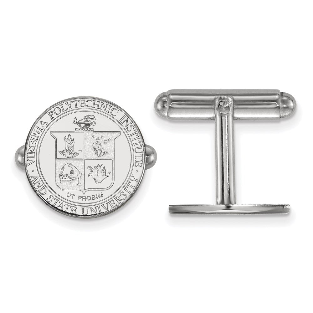 Sterlingsilber Rhodiniert Logoart Virginia Tech Wappen Manschette Knöpfe