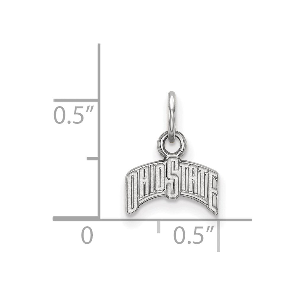 Sterlingsilber Rhodiniert Logoart The Ohio State University Extra Klein Anhänger