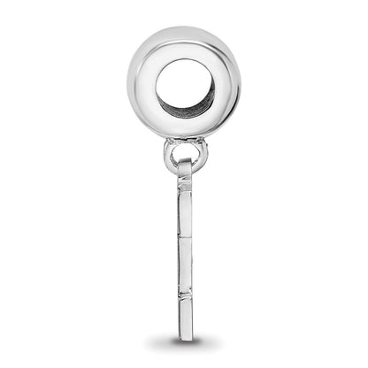 Sterlingsilber Rhodiniert Logoart University Of Nebraska Klein Hängend Perle