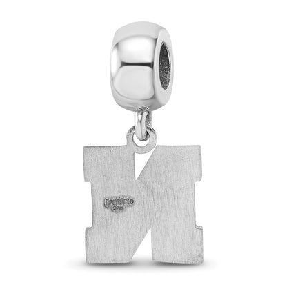 Sterlingsilber Rhodiniert Logoart University Of Nebraska Klein Hängend Perle