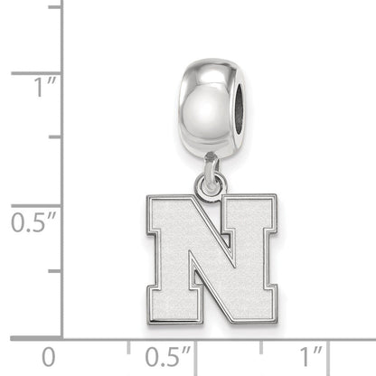Sterlingsilber Rhodiniert Logoart University Of Nebraska Klein Hängend Perle