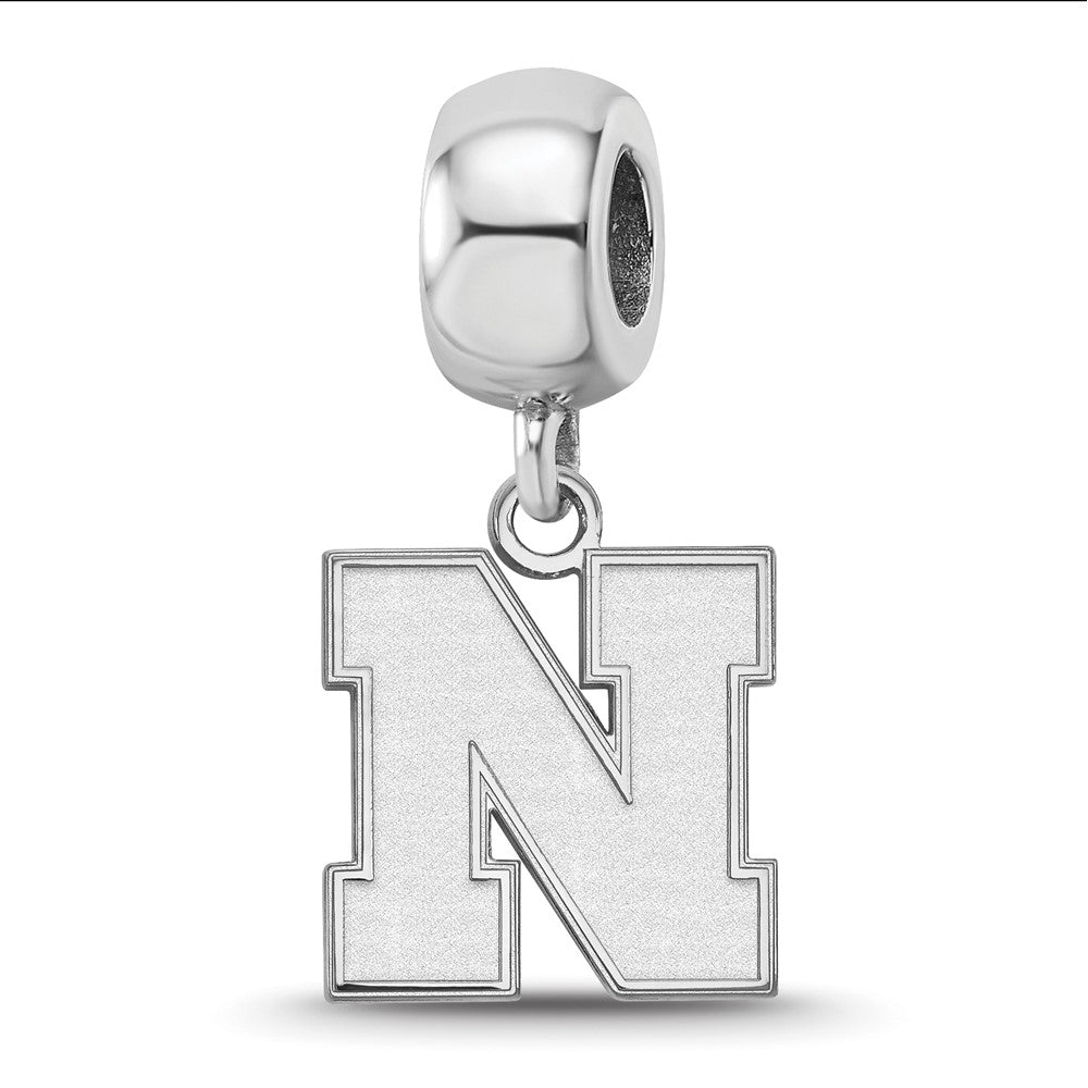 Sterlingsilber Rhodiniert Logoart University Of Nebraska Klein Hängend Perle