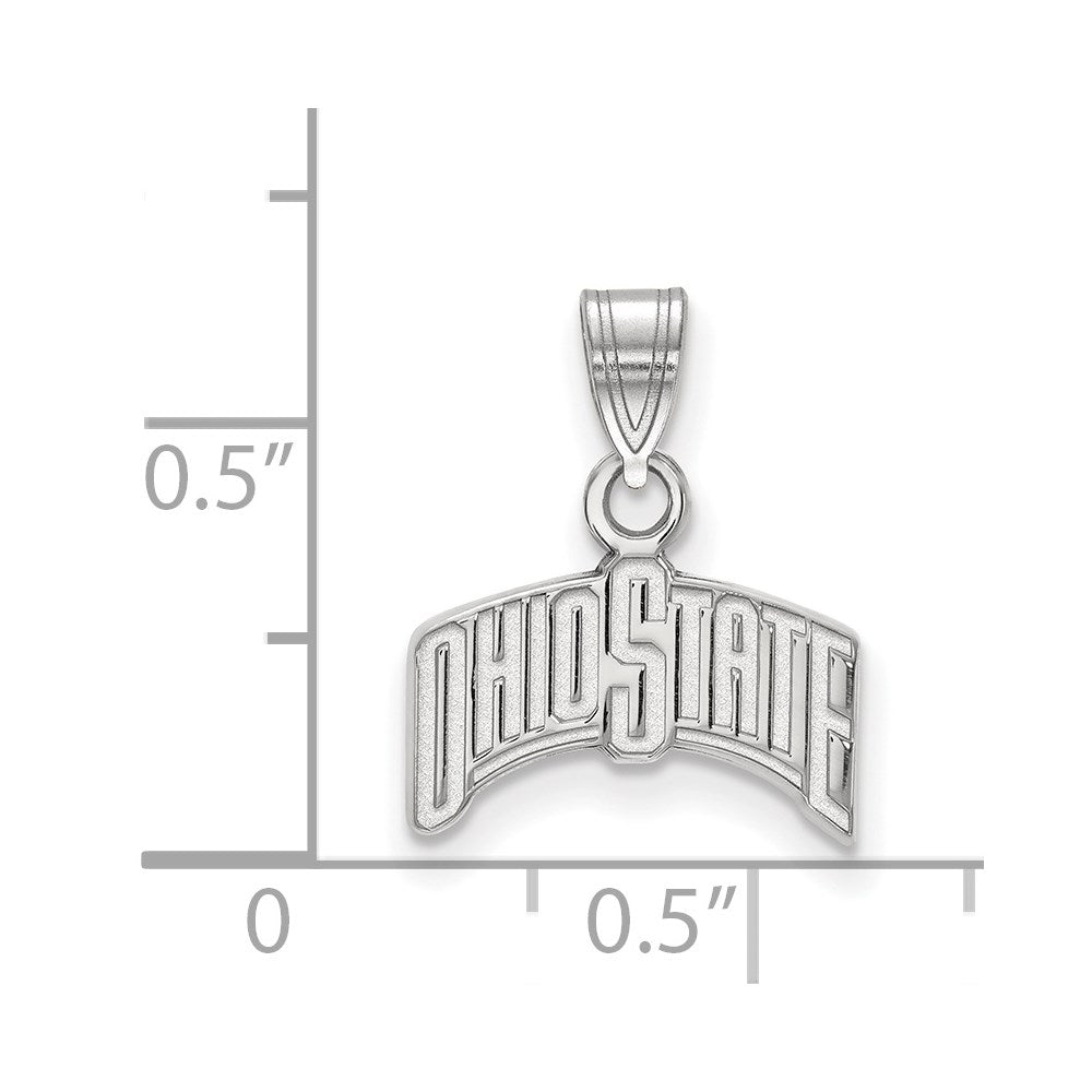 Sterlingsilber Rhodiniert Logoart The Ohio State University Klein Anhänger
