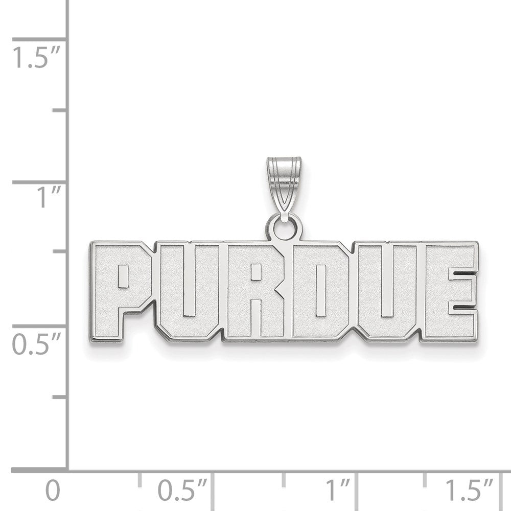 Sterlingsilber Rhodiniert Logoart Purdue University Block Type Klein Anhänger
