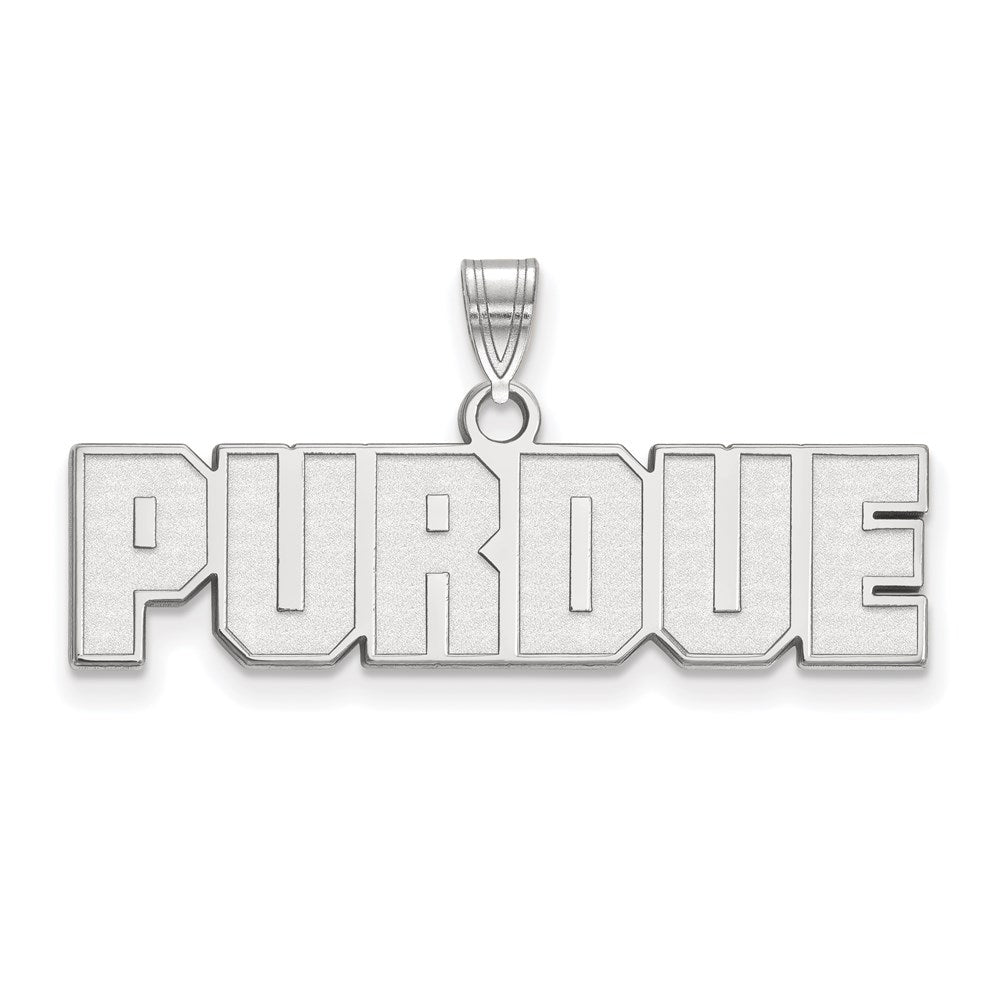 Sterlingsilber Rhodiniert Logoart Purdue University Block Type Klein Anhänger
