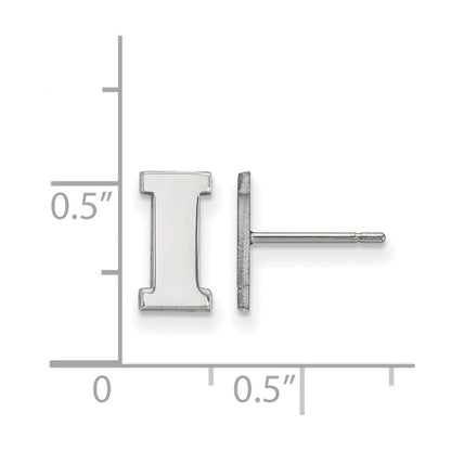 Sterlingsilber Rhodiniert Logoart University Of Iowa Buchstabe I Extra Klein Ohrstecker