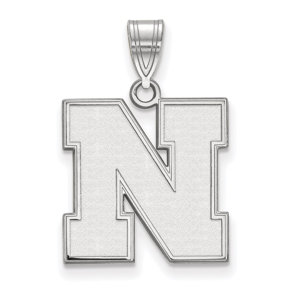 Sterlingsilber Rhodiniert Logoart University Of Nebraska Buchstabe N Mittel Anhänger