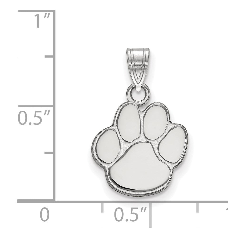 Sterlingsilber Rhodiniert Logoart Auburn University Tiger Paw Klein Anhänger