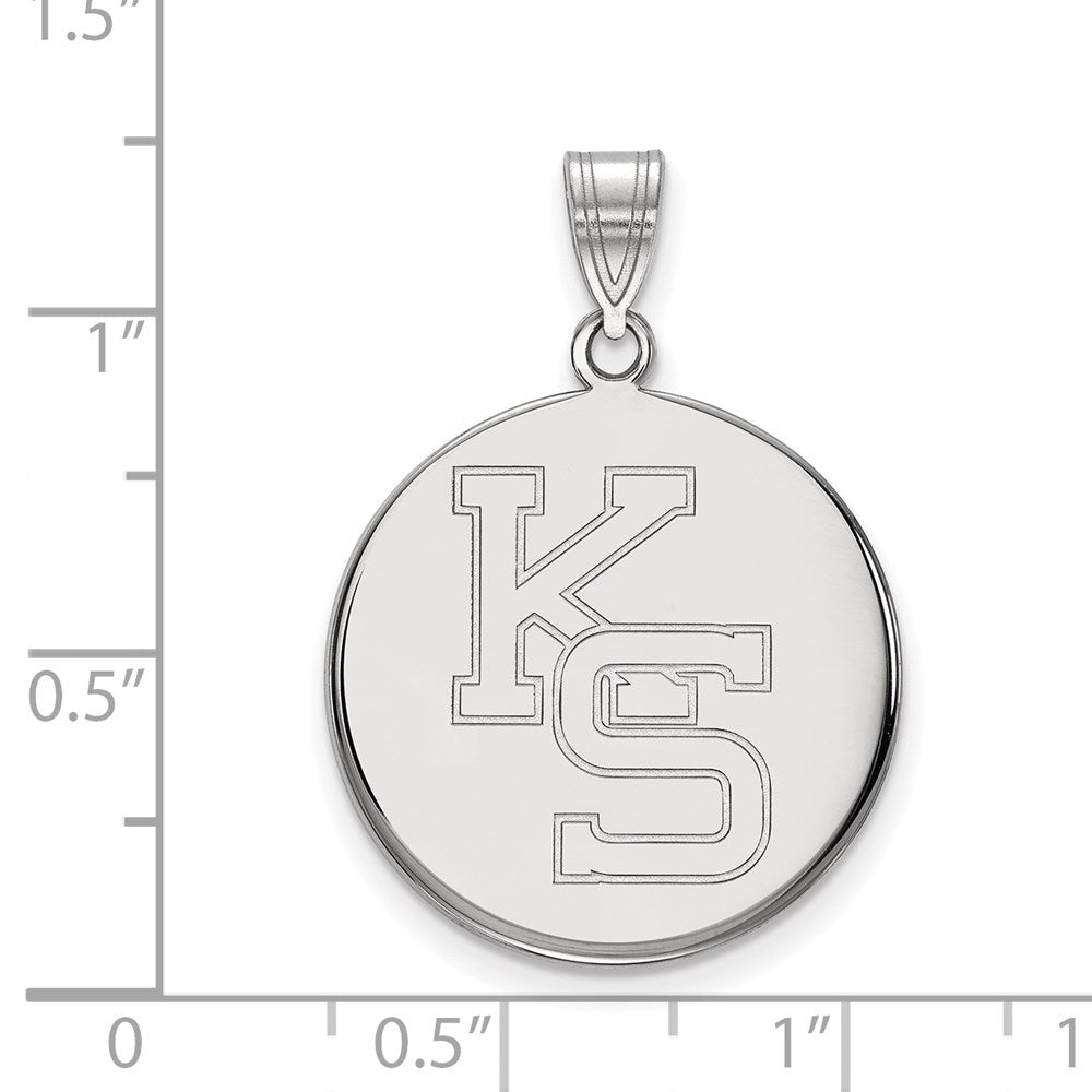 Sterlingsilber Rhodiniert Logoart Kansas State University K S Groß Anhänger