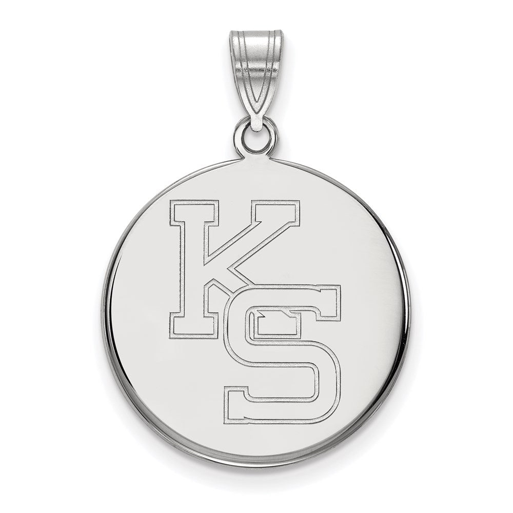 Sterlingsilber Rhodiniert Logoart Kansas State University K S Groß Anhänger