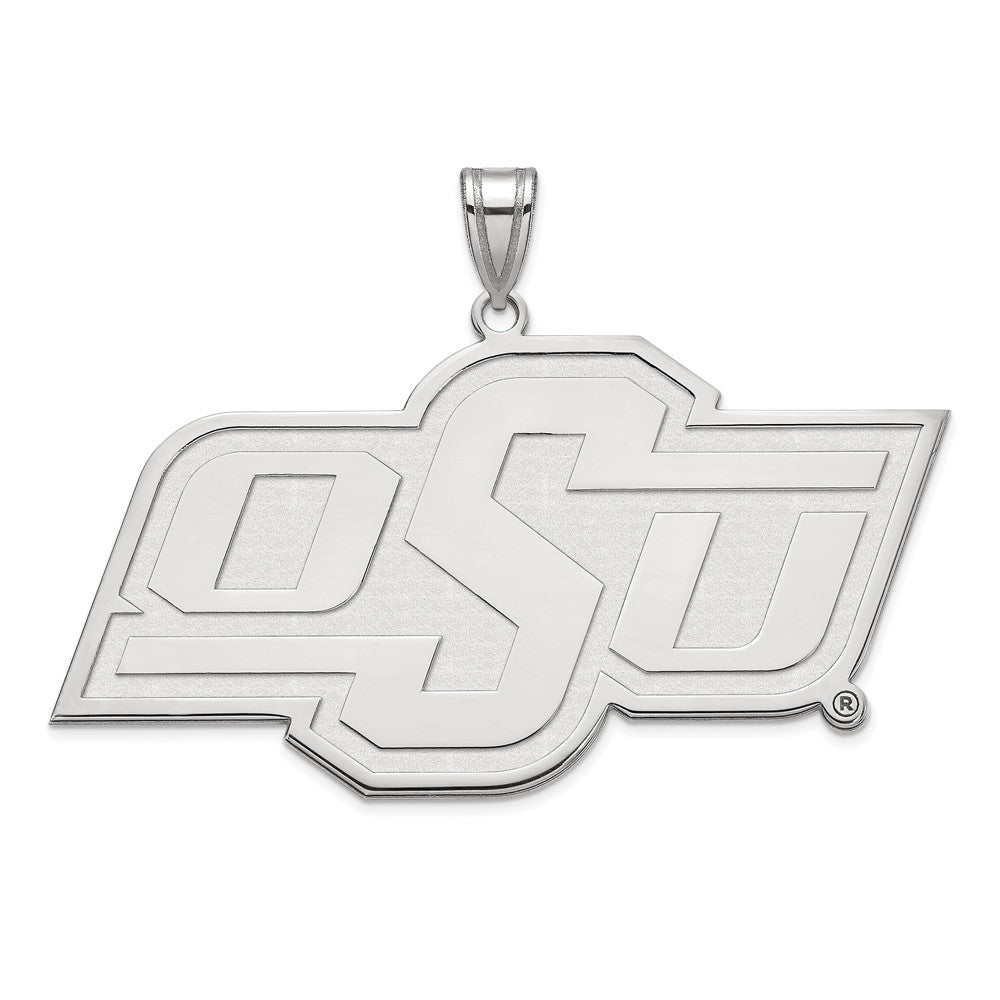Sterlingsilber Rhodiniert Logoart Oklahoma State University O S U Extra Groß Anhänger