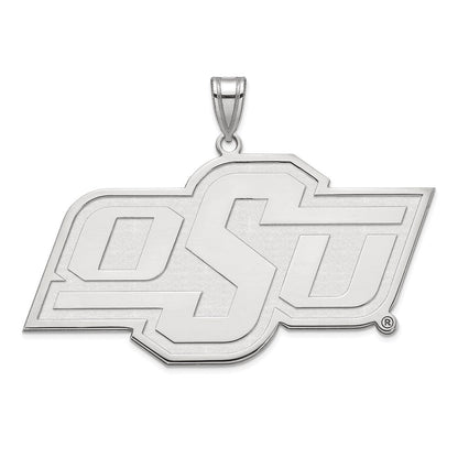 Sterlingsilber Rhodiniert Logoart Oklahoma State University O S U Extra Groß Anhänger