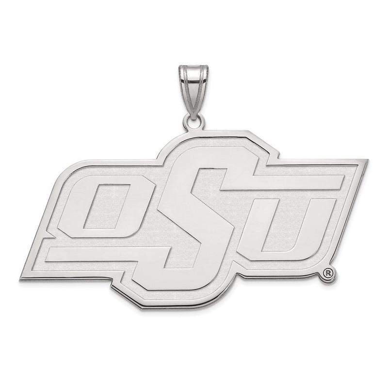 Sterlingsilber Rhodiniert Logoart Oklahoma State University O S U Extra Groß Anhänger