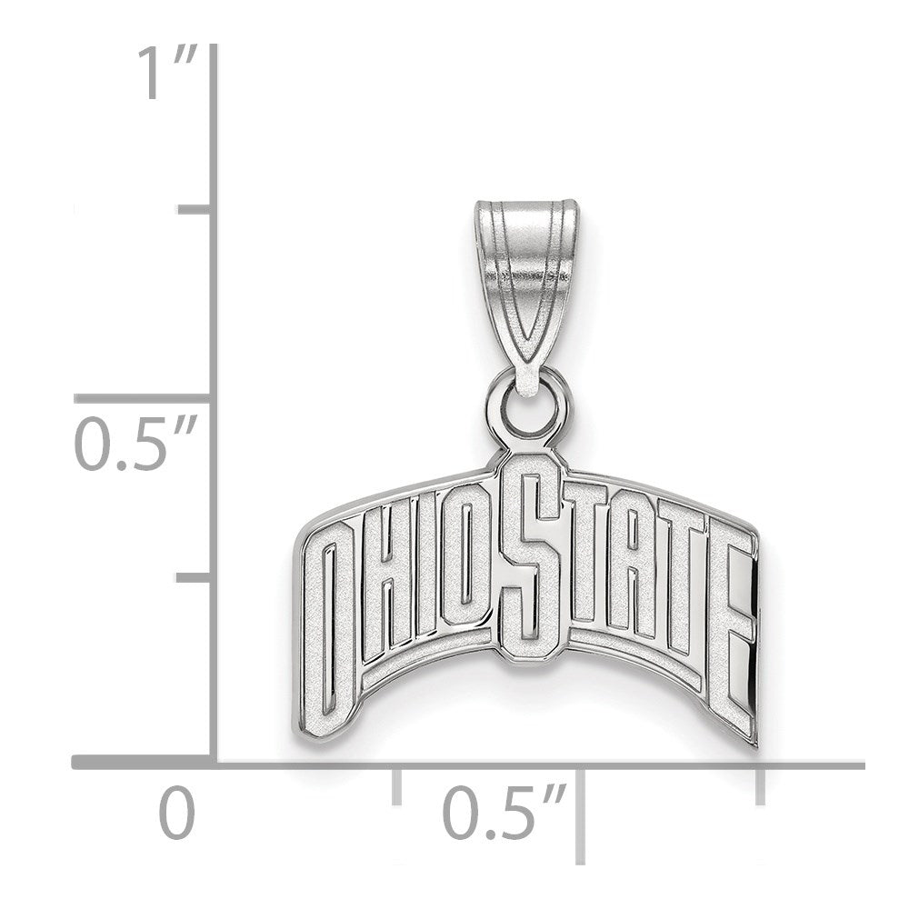 Sterlingsilber Rhodiniert Logoart The Ohio State University Mittel Anhänger