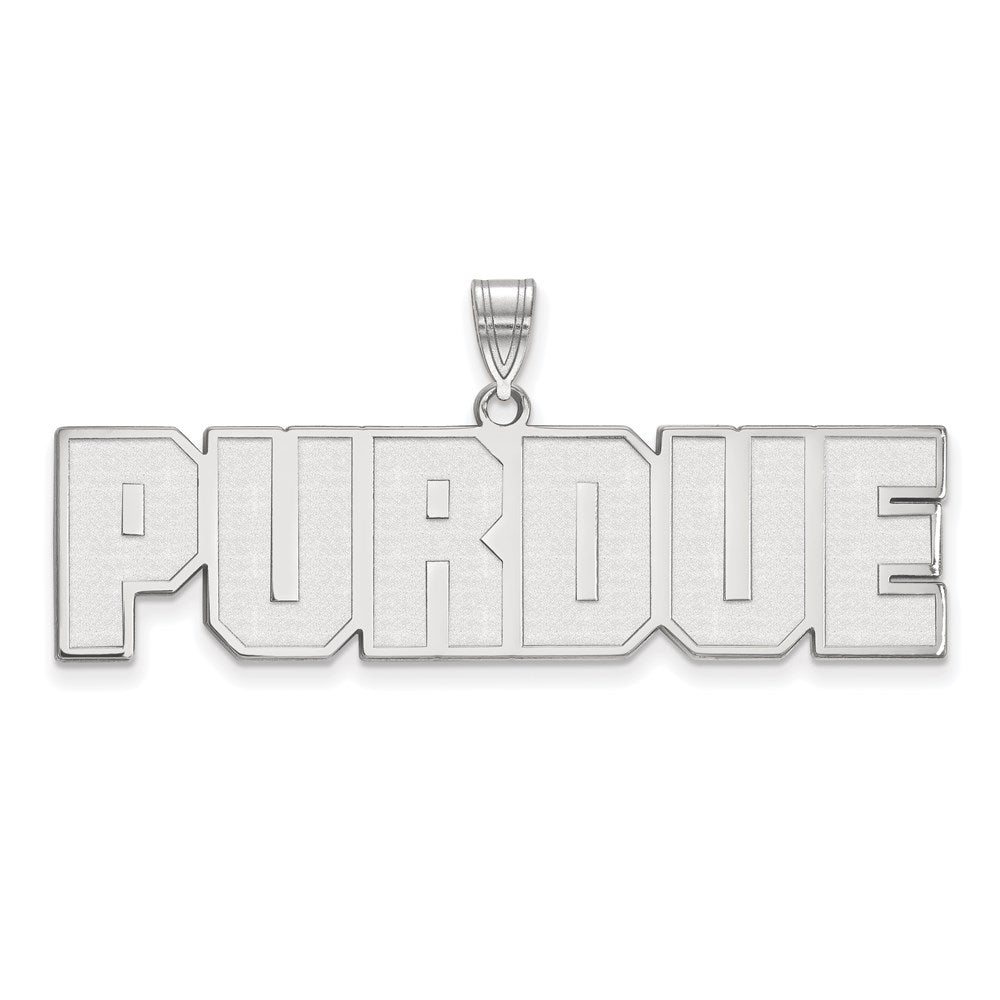 Sterlingsilber Rhodiniert Logoart Purdue University Block Type Groß Anhänger
