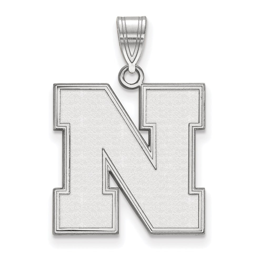 Sterlingsilber Rhodiniert Logoart University Of Nebraska Buchstabe N Groß Anhänger