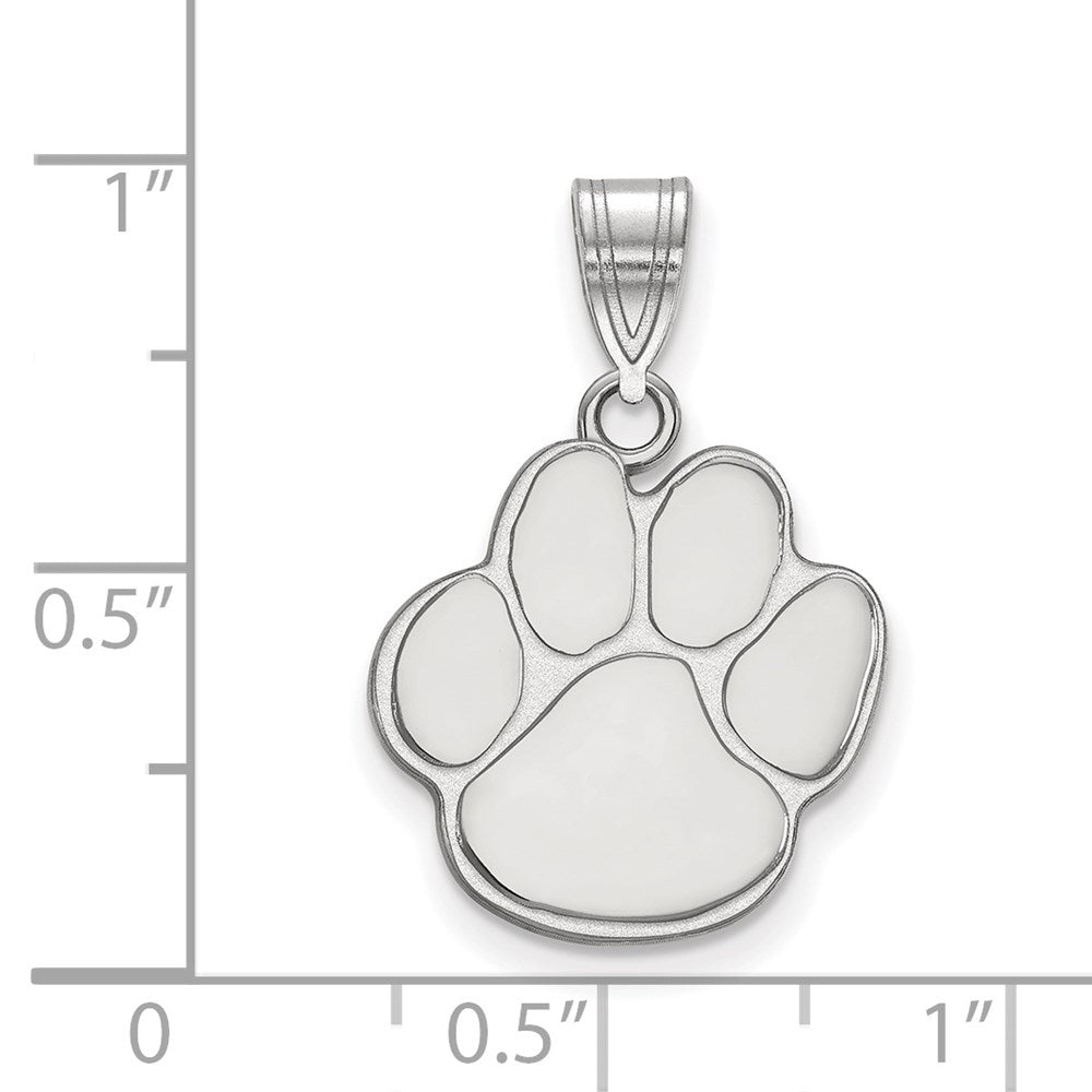 Sterlingsilber Rhodiniert Logoart Auburn University Tiger Paw Mittel Anhänger