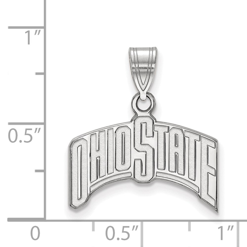 Sterlingsilber Rhodiniert Logoart The Ohio State University Groß Anhänger