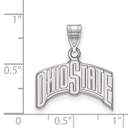 Sterlingsilber Rhodiniert Logoart The Ohio State University Groß Anhänger