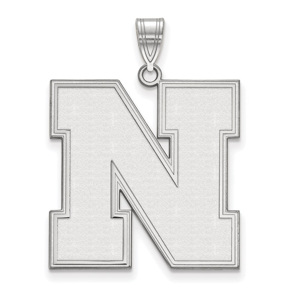 Sterlingsilber Rhodiniert Logoart University Of Nebraska Buchstabe N Extra Groß Anhänger