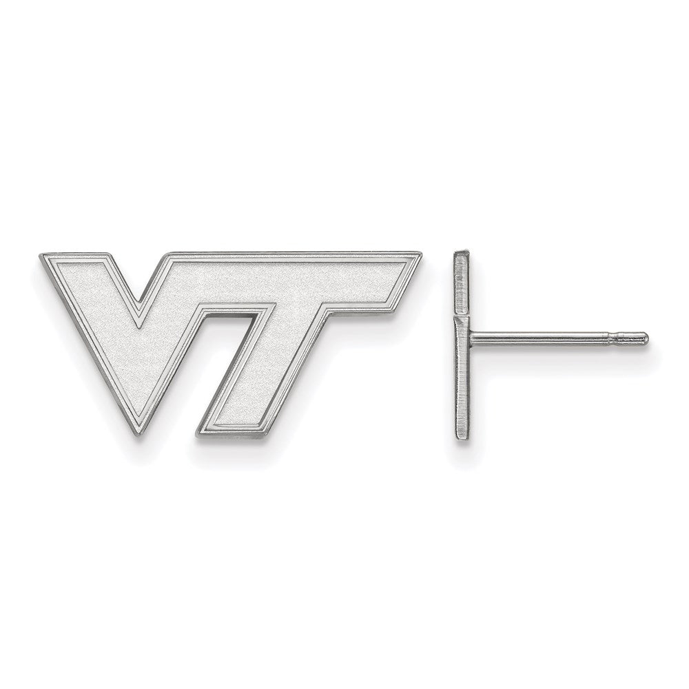 Sterlingsilber Rhodiniert Logoart Virginia Tech V T Extra Klein Ohrstecker