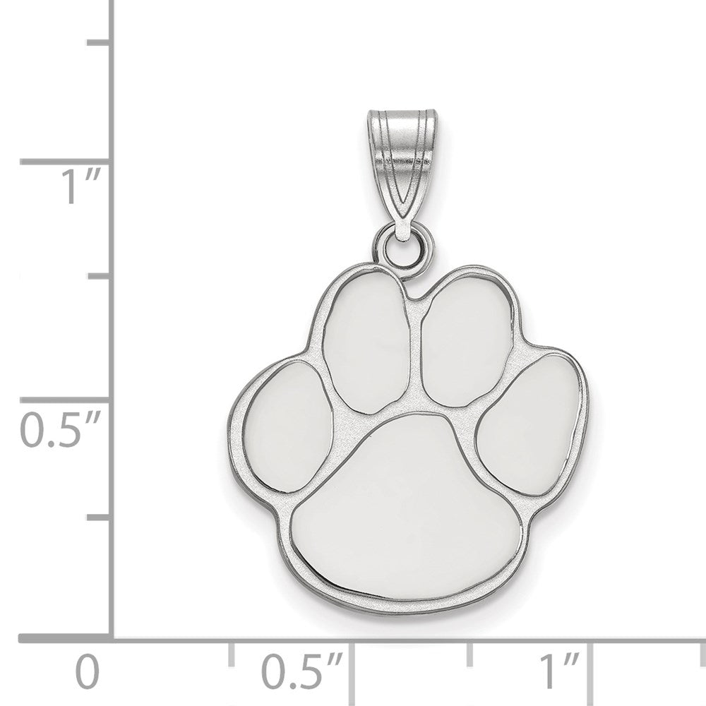 10K Weißgold Logoart Auburn University Tiger Paw Groß Anhänger
