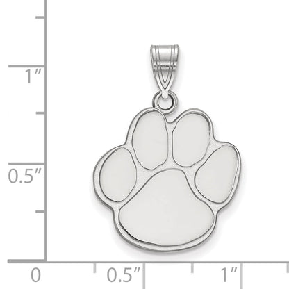 10K Weißgold Logoart Auburn University Tiger Paw Groß Anhänger