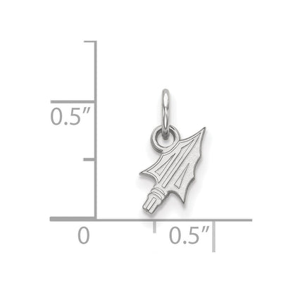 Sterlingsilber Rhodiniert Logoart Florida State University Pfeil Extra Klein Anhänger
