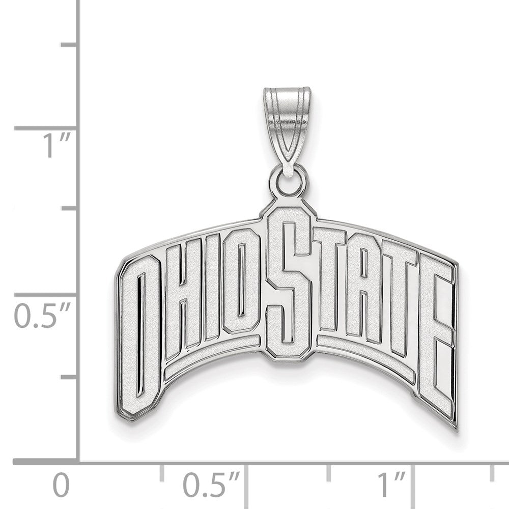 Sterlingsilber Rhodiniert Logoart The Ohio State University Extra Groß Anhänger