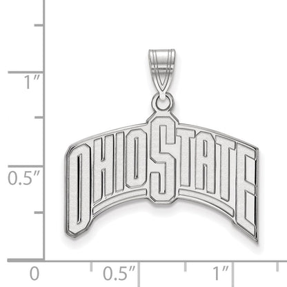 Sterlingsilber Rhodiniert Logoart The Ohio State University Extra Groß Anhänger