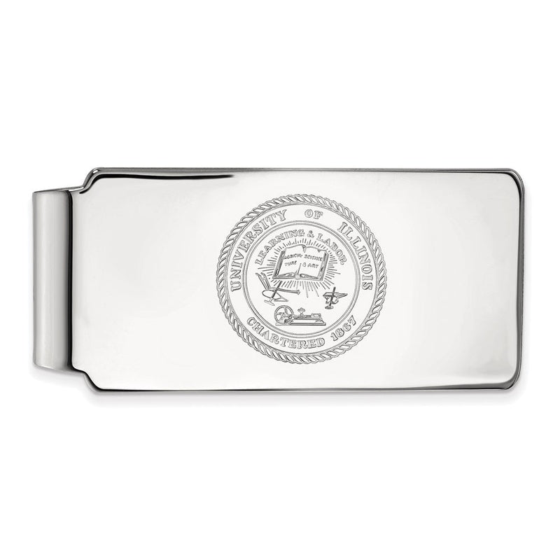 Sterlingsilber Rhodiniert Logoart University Of Illinois Wappen Geldklammer