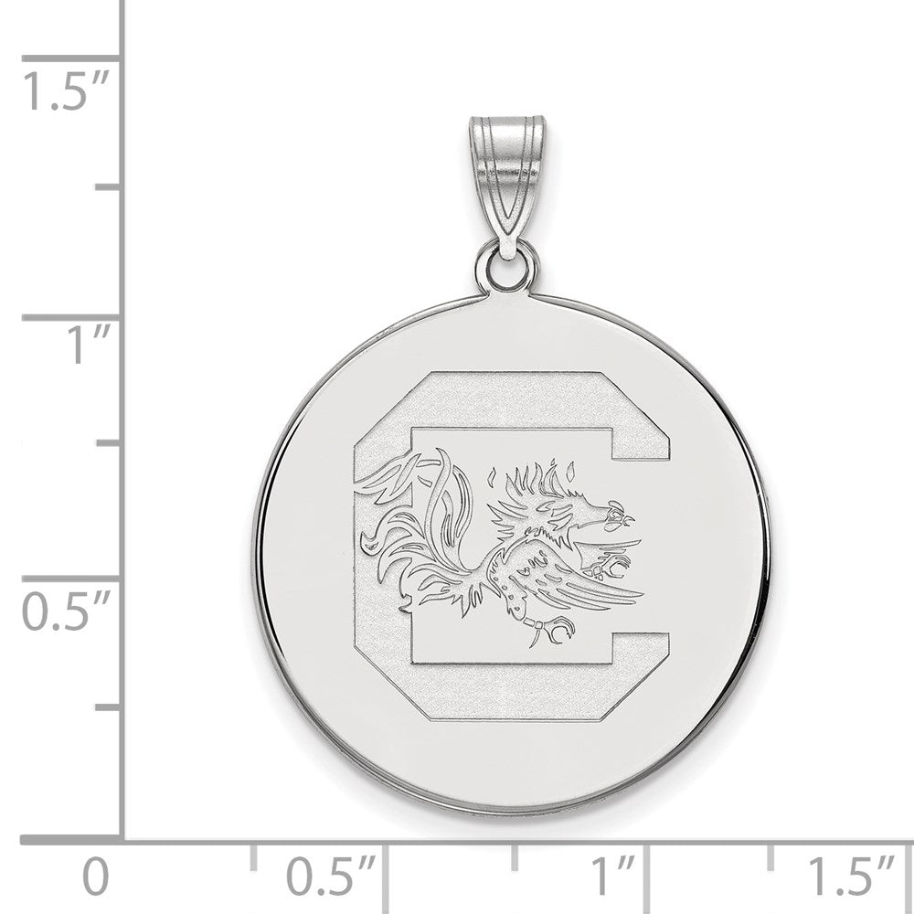 Sterlingsilber Rhodiniert Logoart University Of South Carolina Extra Groß Plättchen Anhänger