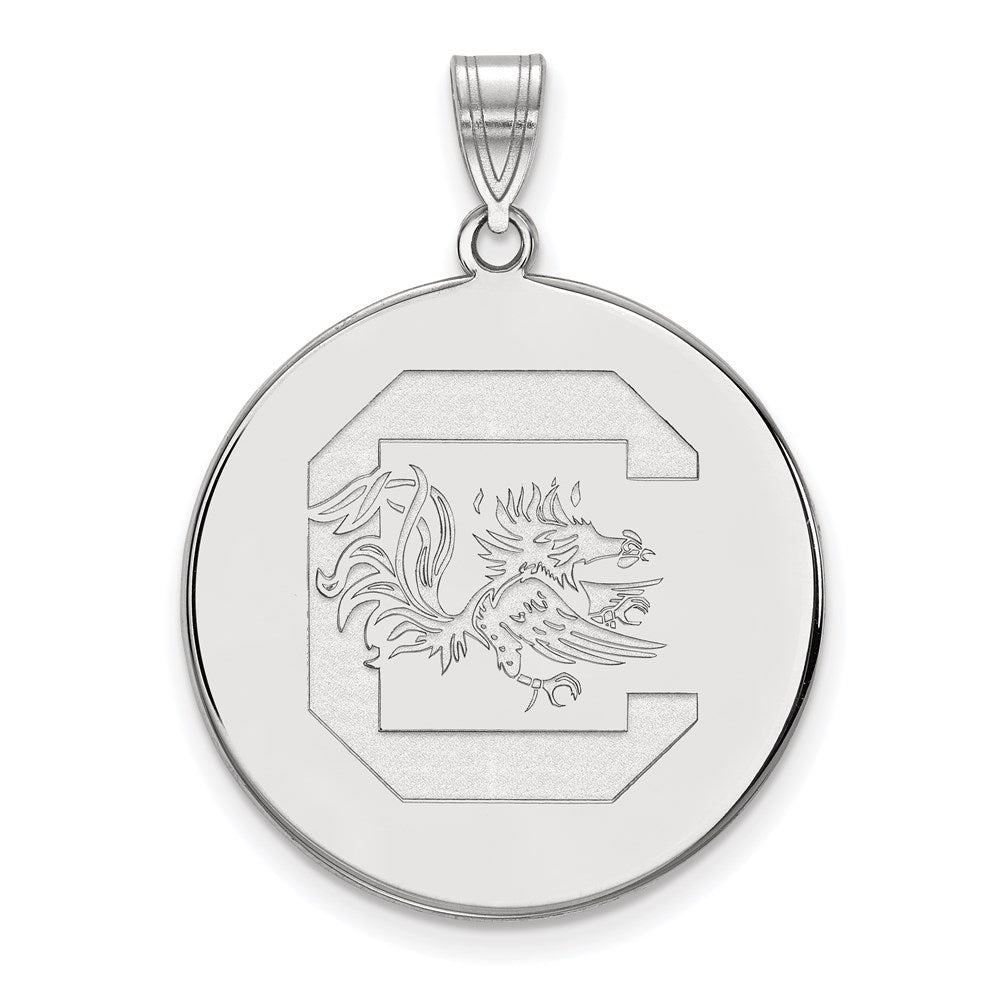 10K Weißgold Logoart University Of South Carolina Extra Groß Plättchen Anhänger