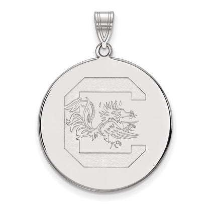 Sterlingsilber Rhodiniert Logoart University Of South Carolina Extra Groß Plättchen Anhänger