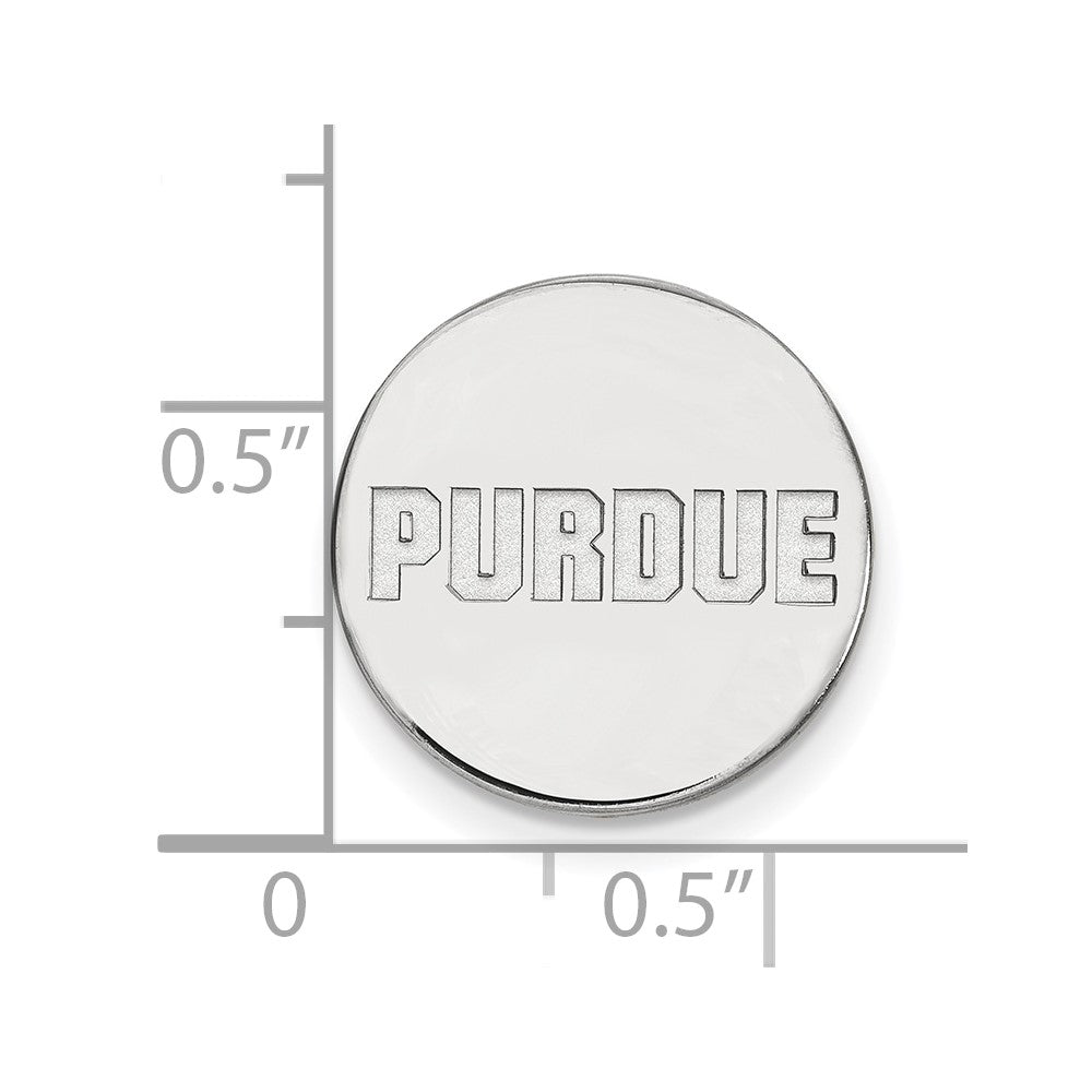 14K Weißgold Logoart Purdue University Block Type Anstecknadel