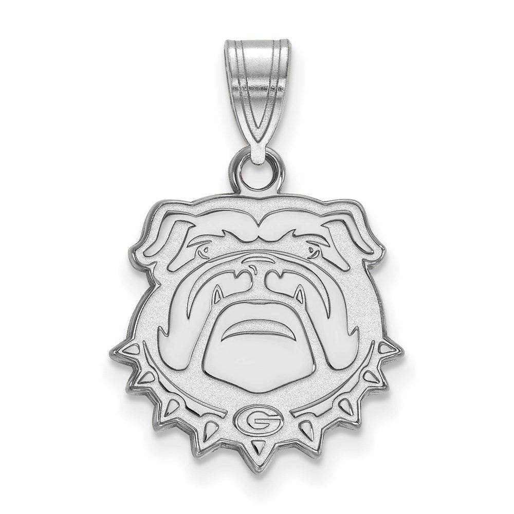 10K Weißgold Logoart University Of Georgia Bulldog Mittel Anhänger