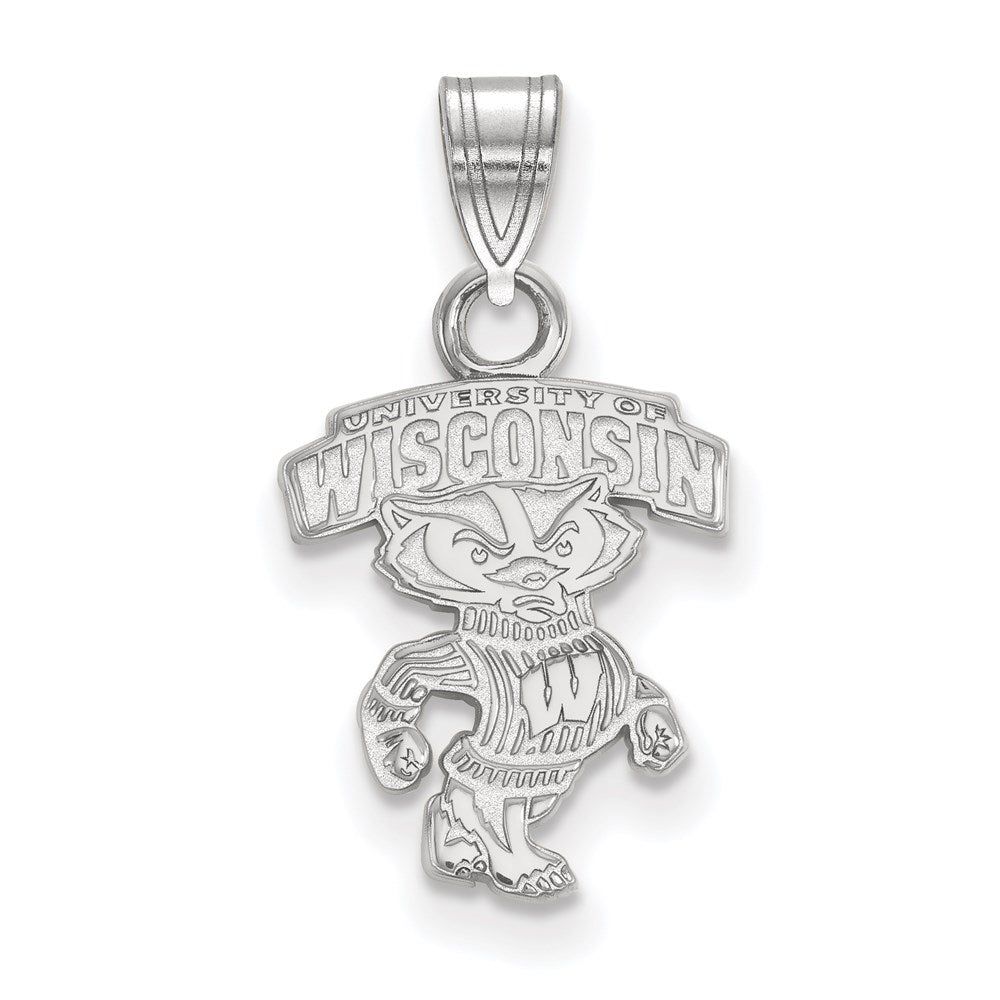 Sterlingsilber Rhodiniert Logoart University Of Wisconsin Klein Anhänger