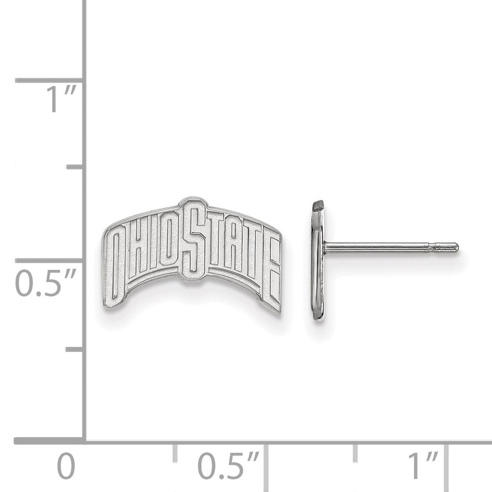Sterlingsilber Rhodiniert Logoart The Ohio State University Klein Ohrstecker