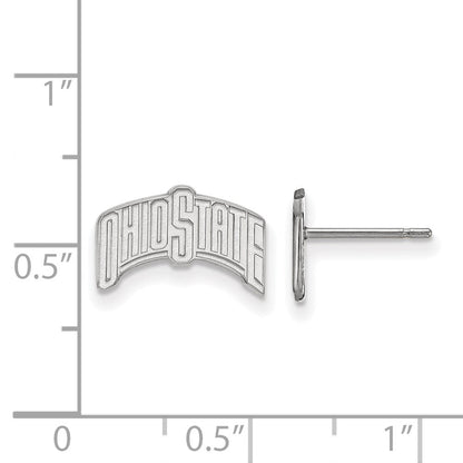 Sterlingsilber Rhodiniert Logoart The Ohio State University Klein Ohrstecker