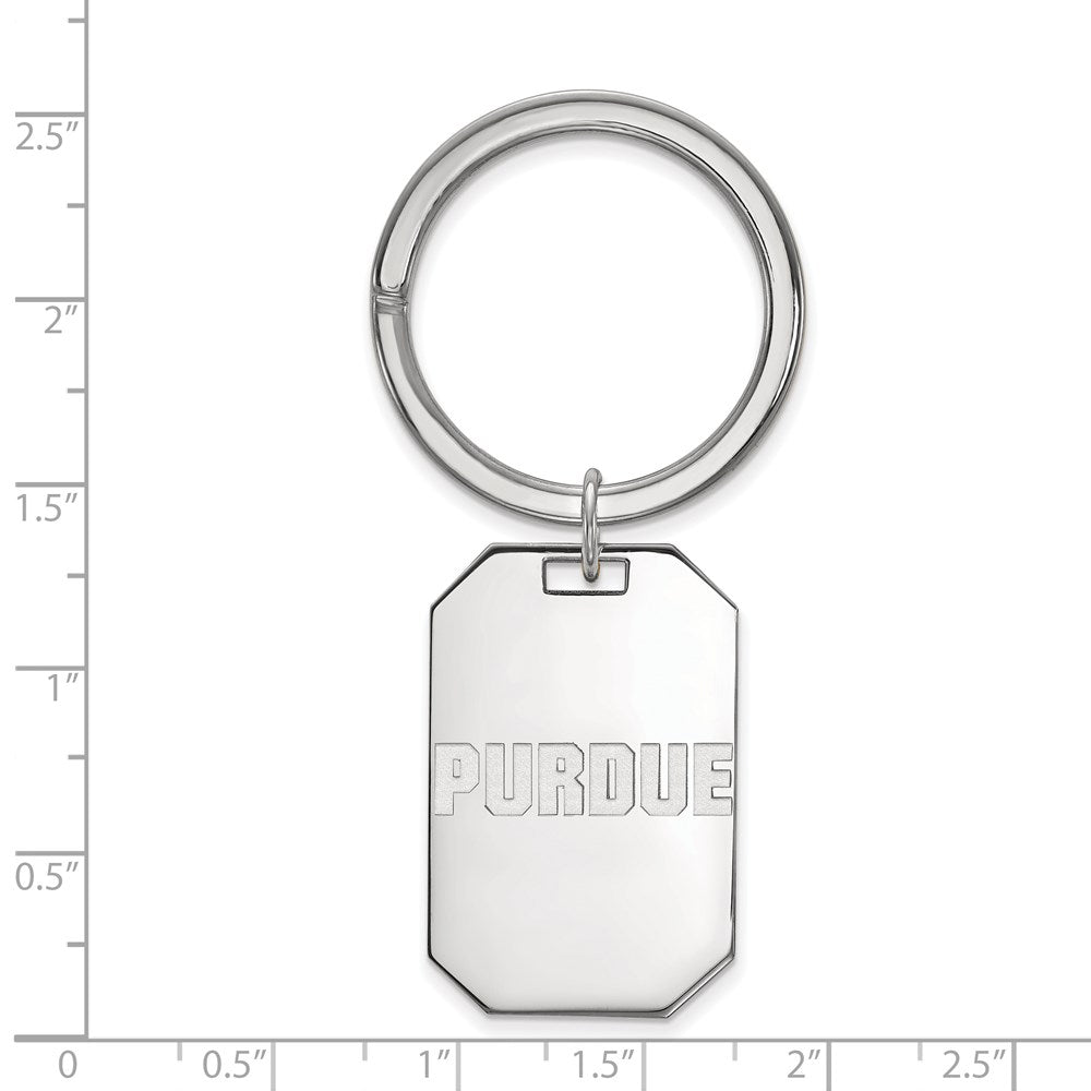 Sterlingsilber Rhodiniert Logoart Purdue Universität. Key Ring