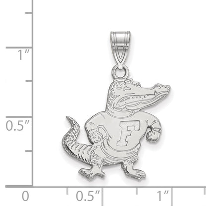 Sterlingsilber Rhodiniert Logoart University Of Florida Gator Groß Anhänger