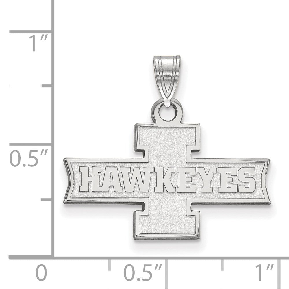 10K Weißgold Logoart University Of Iowa Hawkeyes Klein Anhänger