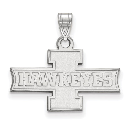 10K Weißgold Logoart University Of Iowa Hawkeyes Klein Anhänger