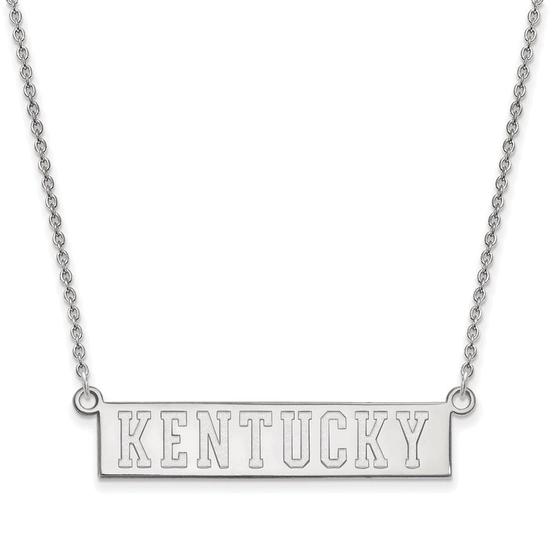 Sterlingsilber Rhodiniert Logoart University Of Kentucky Klein Stab Anhänger 18 Zoll Halskette