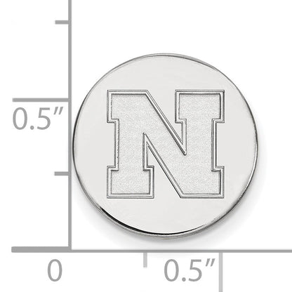 14K Weißgold Logoart University Of Nebraska Buchstabe N Plättchen Anstecknadel