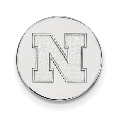 14K Weißgold Logoart University Of Nebraska Buchstabe N Plättchen Anstecknadel